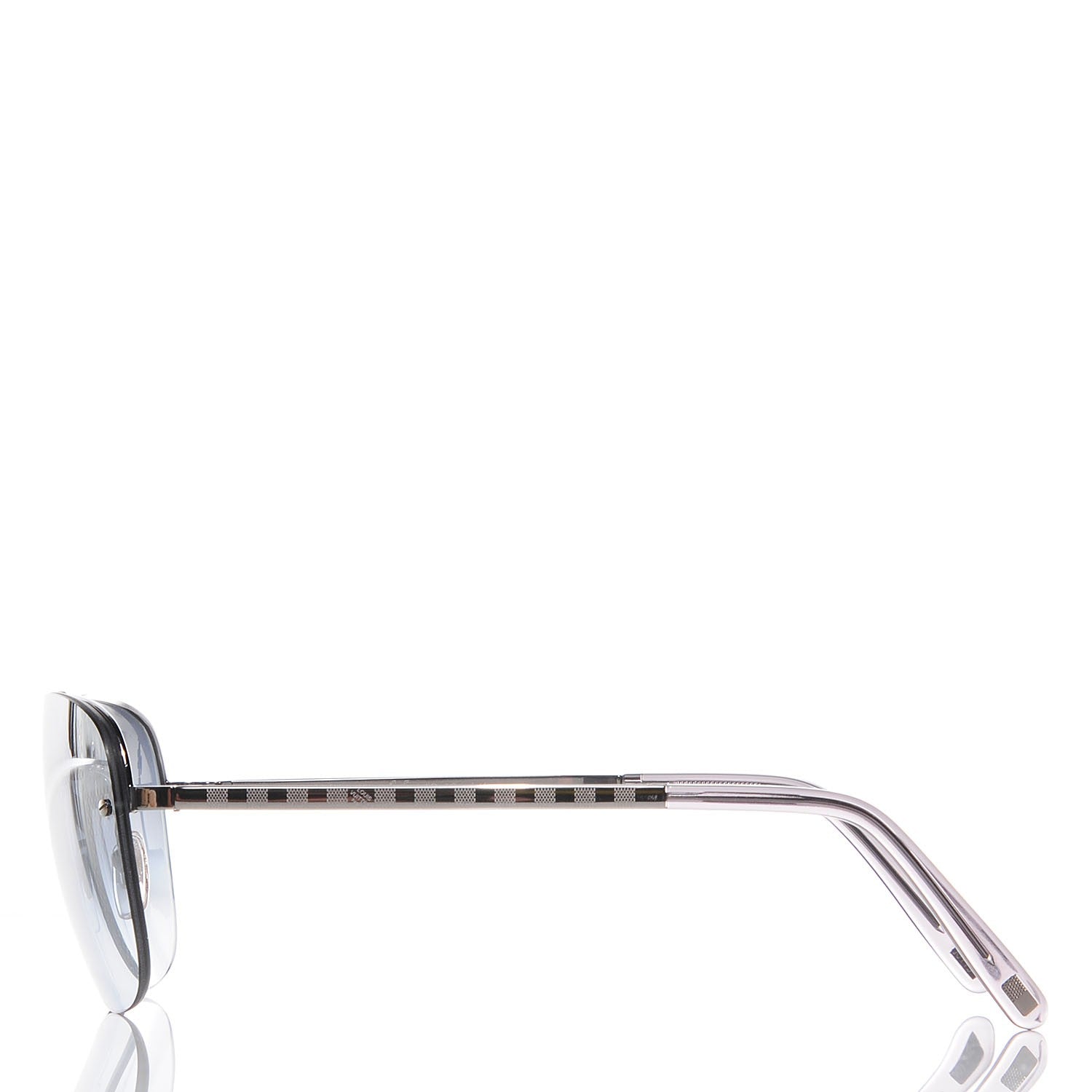 Louis Vuitton Damier Socoa Aviator Sunglasses Z0216U Silver 2 of 8