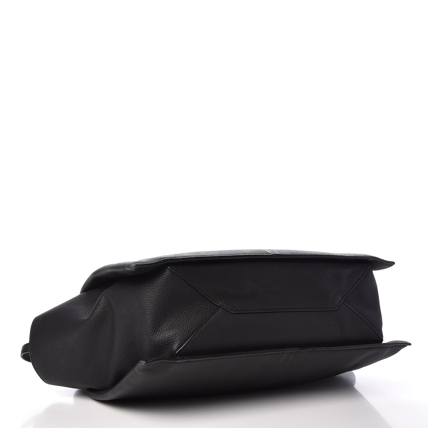 Celine Baby Grained Calfskin Medium Tri-Fold Bag Black 4 of 11