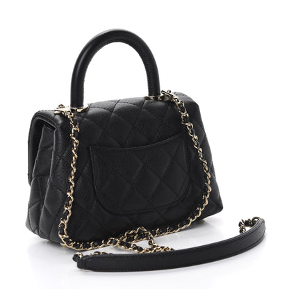 Chanel Caviar Quilted Extra Mini Coco Handle Flap Black 3 of 11