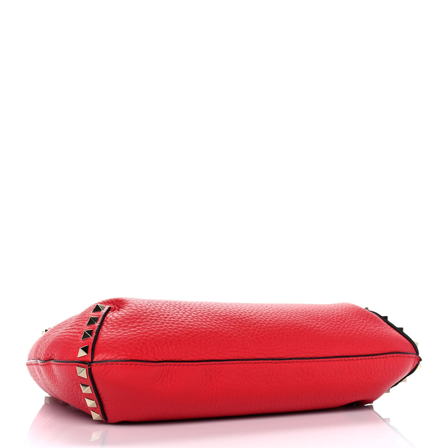 Calfskin Small Rockstud Handbag Rouge Pur