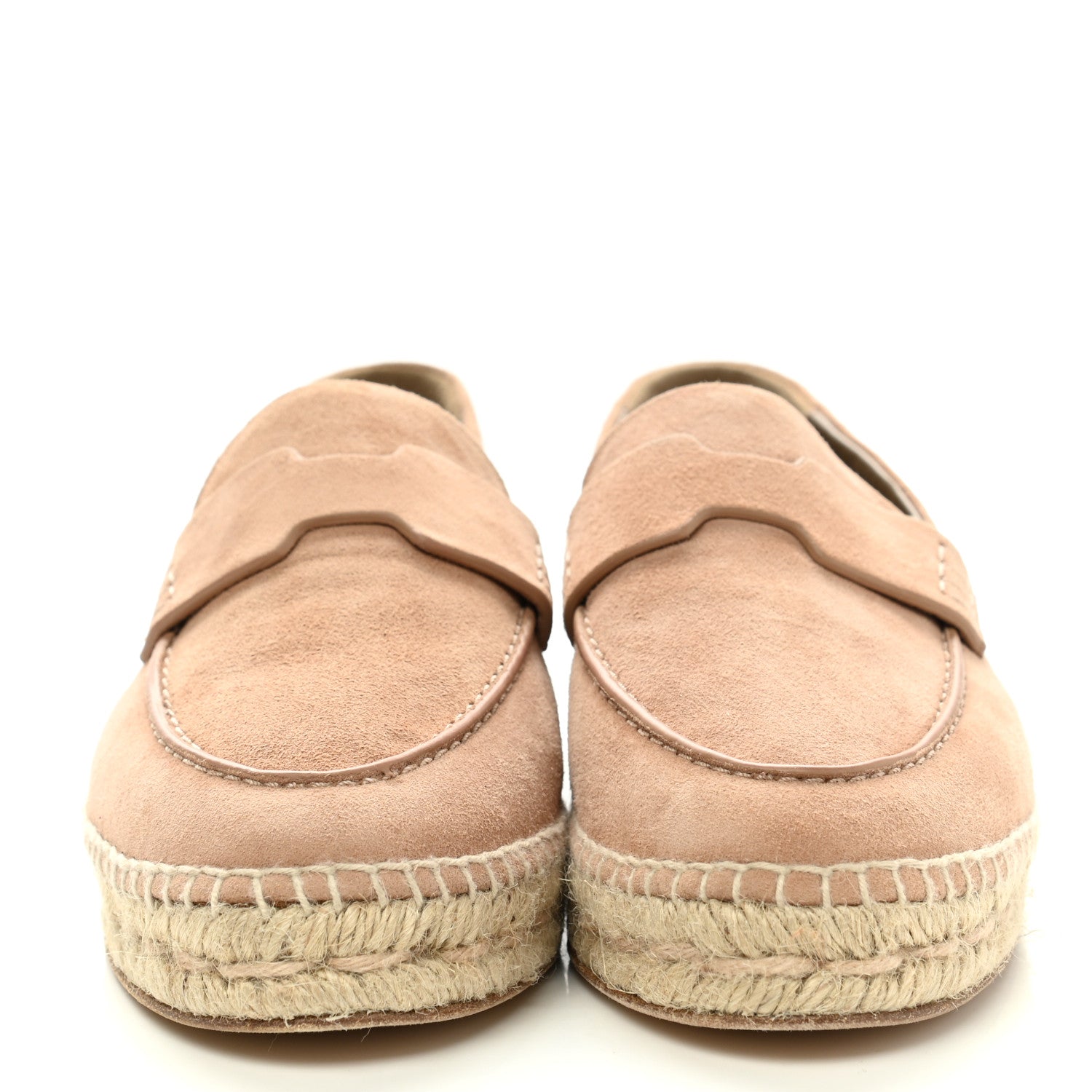 Hermes Suede Calfskin Womens Trip Espadrilles 37 2 of 9