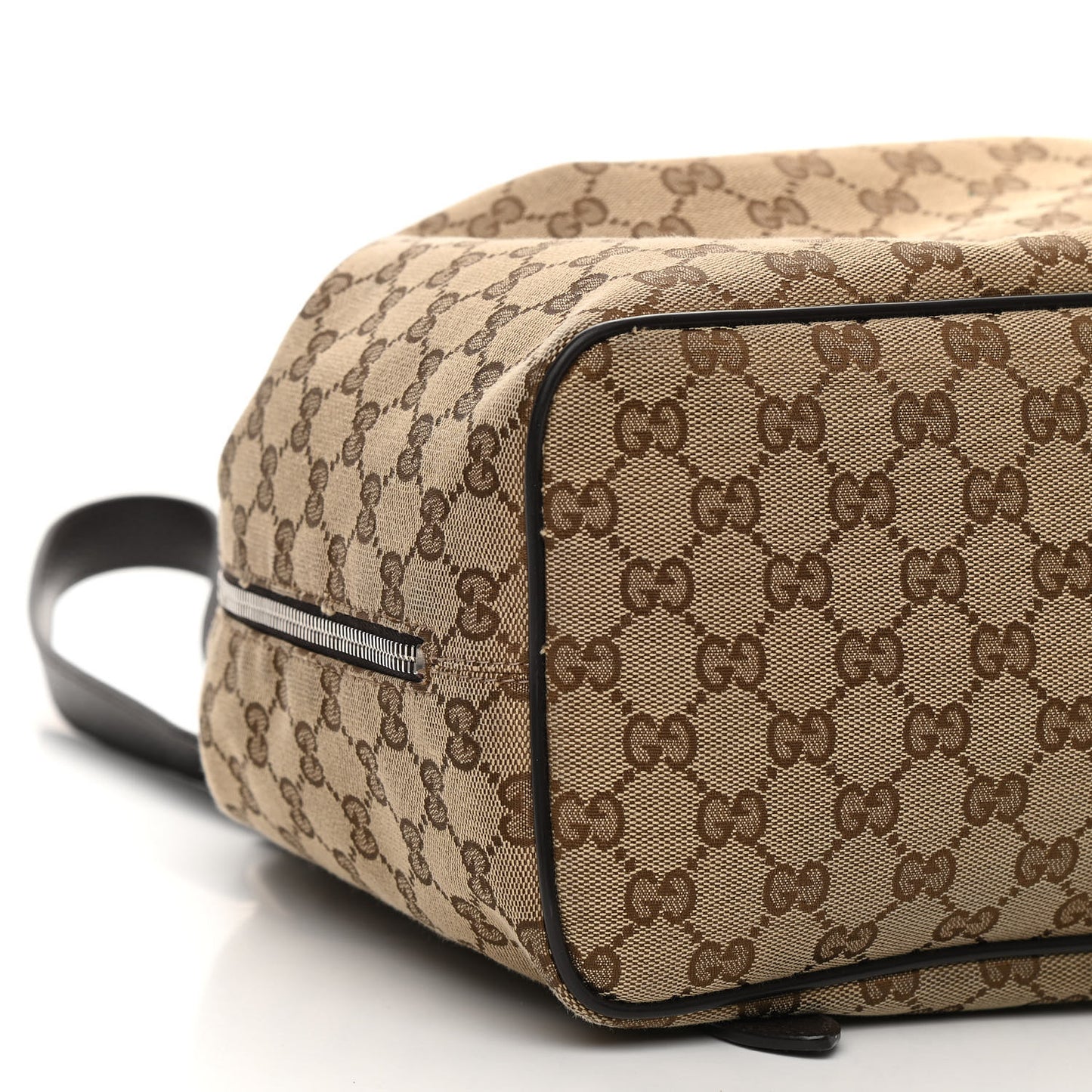 Monogram Dollar Calfskin O Drawstring Backpack Beige Ebony Testa di Moro Dark Chocolate