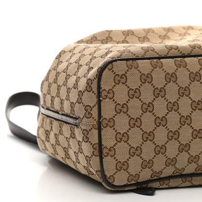 Gucci Monogram Dollar Calfskin O Drawstring Backpack Beige Ebony Testa di Moro Dark Chocolate 10 of 11