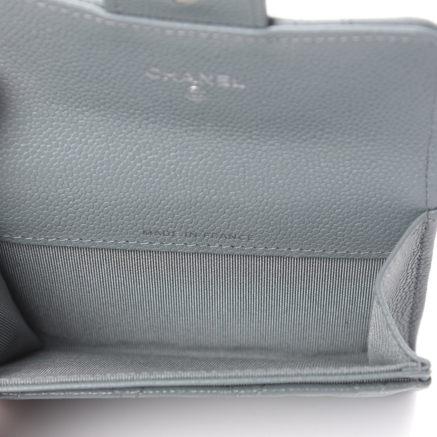 Chanel Caviar Quilted Flap Card Holder Wallet Blue 4 of 7