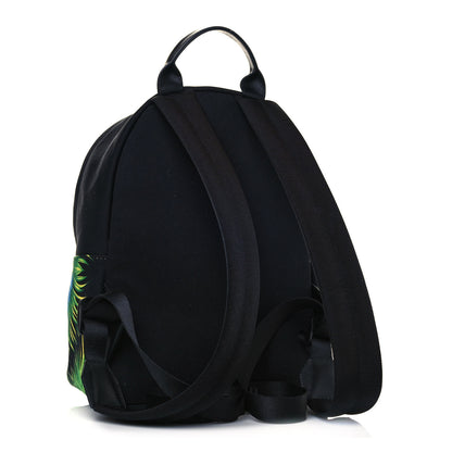 Versace Nylon Print Backpack Black Multicolor 3 of 12