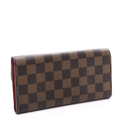 Louis Vuitton Damier Ebene Emilie Wallet Fuchsia 2 of 11