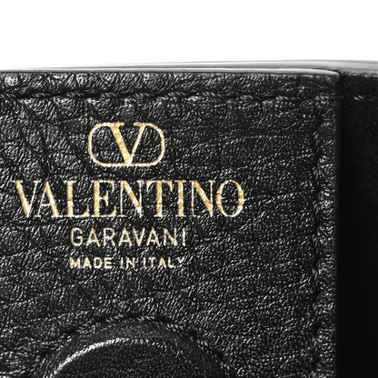 Valentino Garavani Soft Grainy Calfskin Alltime Medium Handbag Black 6 of 9