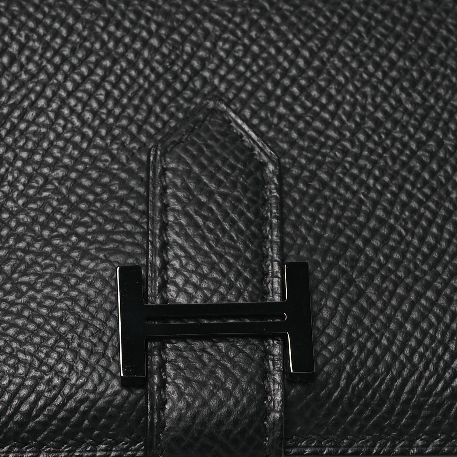 Hermes Epsom Monochrome Bearn Card Holder Wallet Black 9 of 10