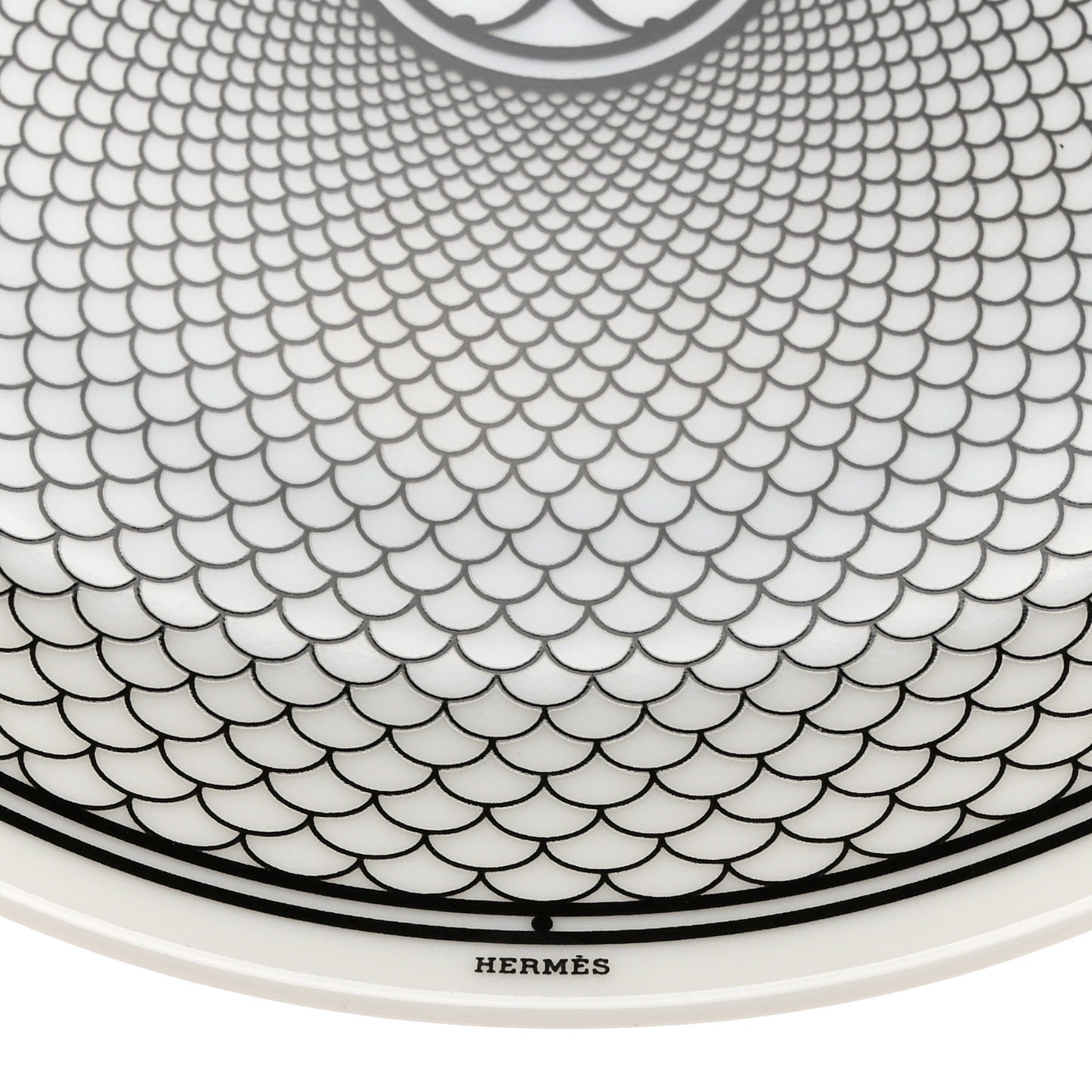 Porcelain H Deco Dinner Plate Set of 2 Black White