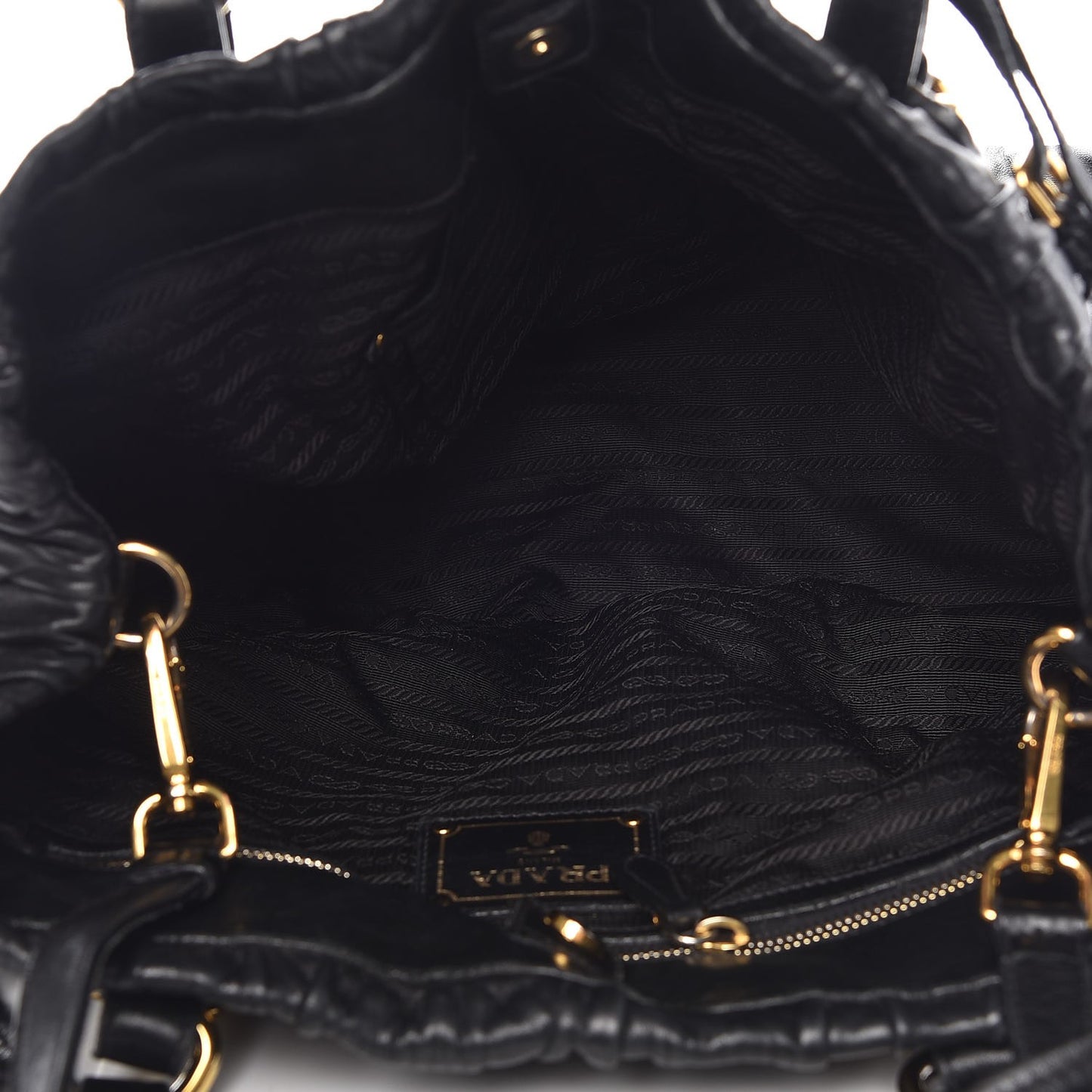 Nappa Gaufre Tote Black