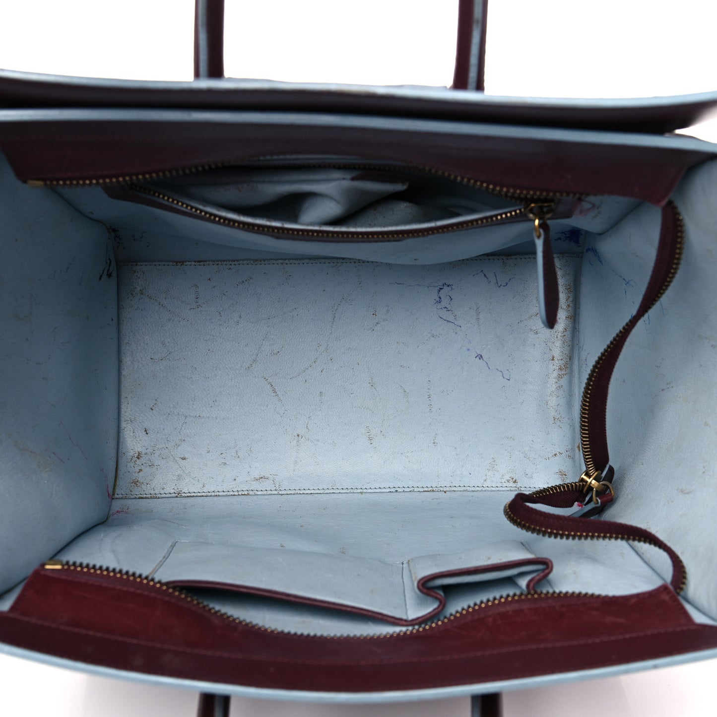 Palmelato Mini Luggage Burgundy Azur Blue