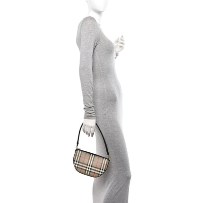 Burberry Vintage Check Calfskin Olympia Slim Pouch Archive Beige 2 of 9