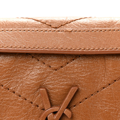 Saint Laurent Crinkled Calfskin Matelasse Monogram Baby Niki Chain Satchel Light Caramel 7 of 9