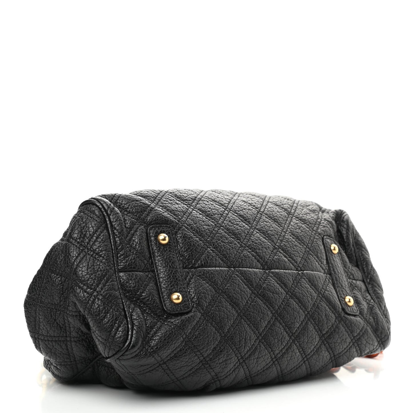 Calfskin Quilted Stam Black