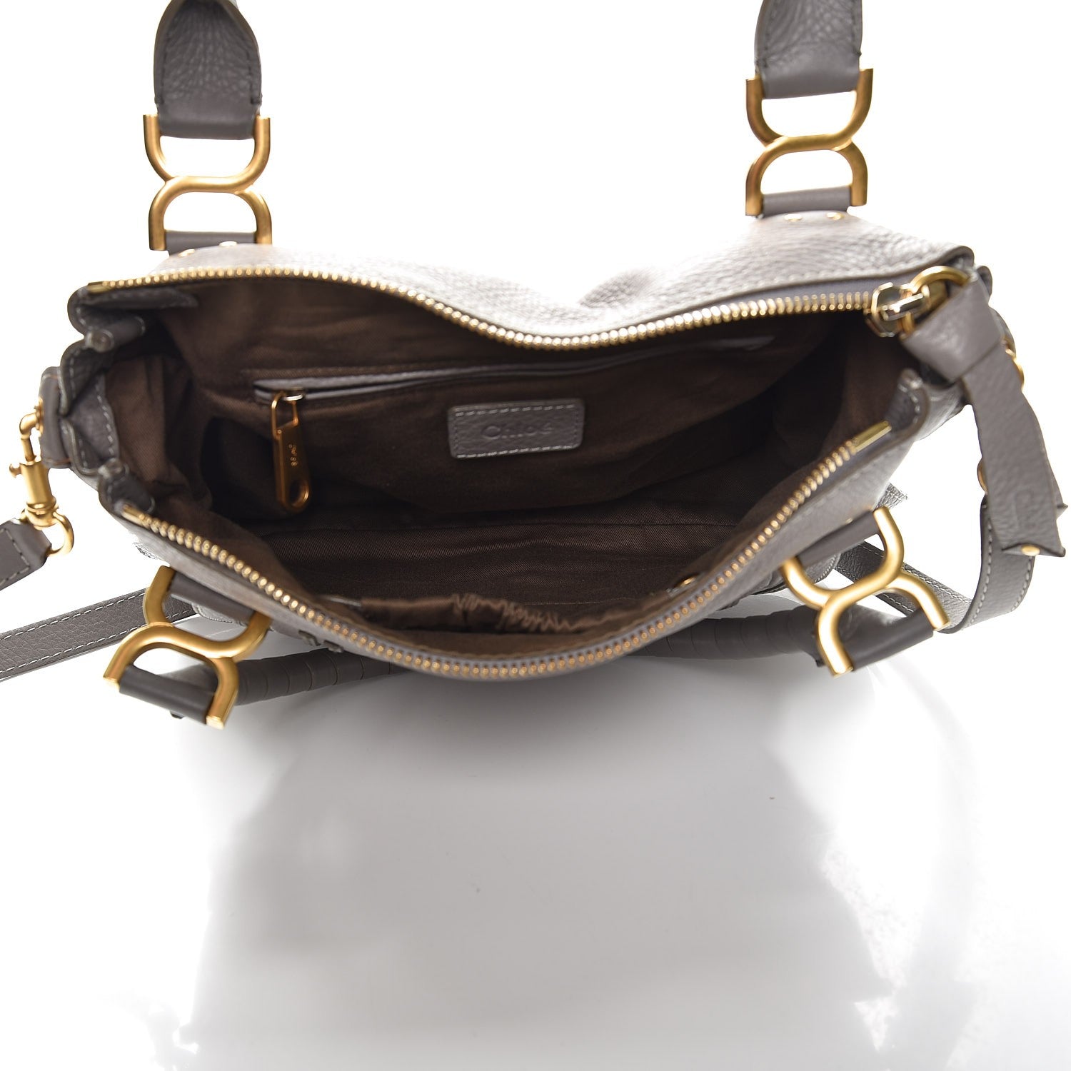 Chloe Calfskin Medium Marcie Satchel Cashmere Grey 8 of 14