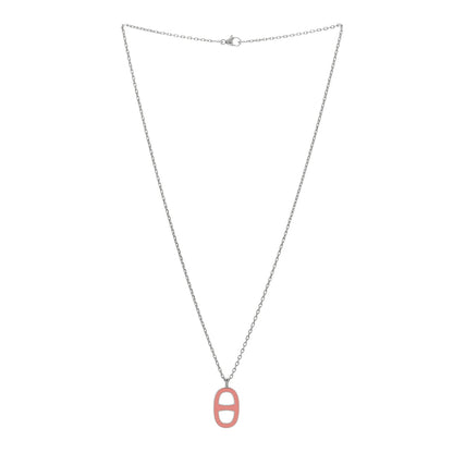Hermes Laquered Iliade Pendant Necklace Pink 2 of 3