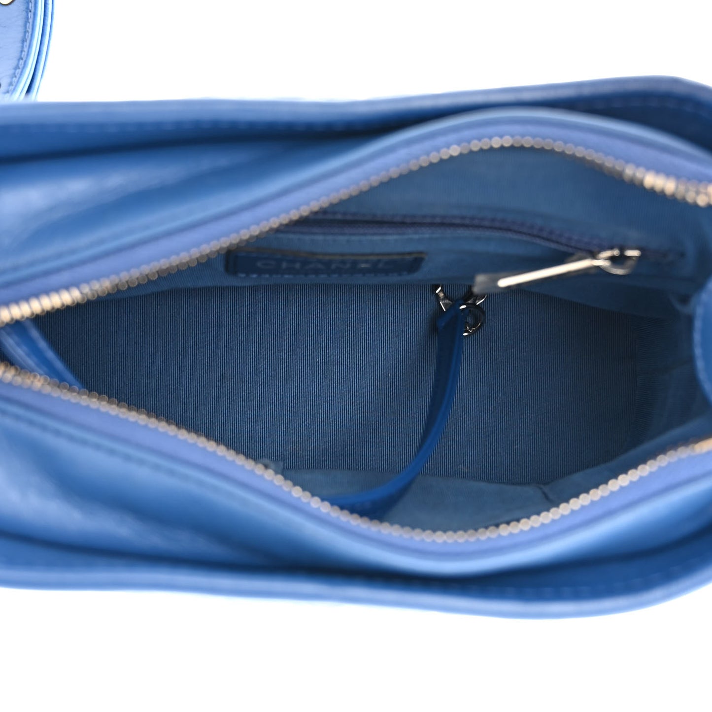 Aged Calfskin Quilted Small Gabrielle Hobo Blue