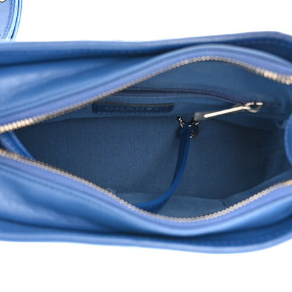 Chanel Aged Calfskin Quilted Small Gabrielle Hobo Blue 5 of 10