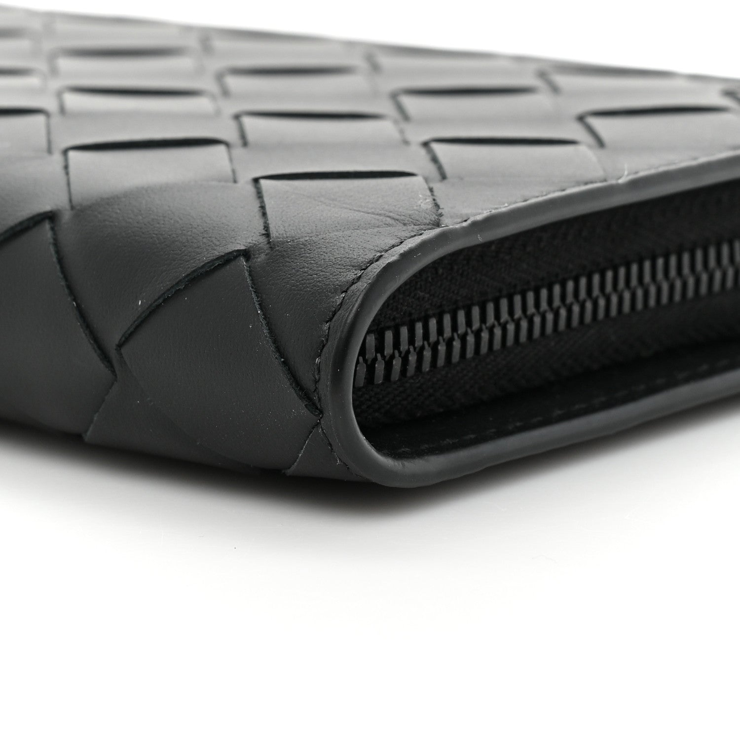 Bottega Veneta Nappa Intrecciato Zip Wallet Black 9 of 11