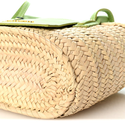 Jacquemus Raffia Suede Le Petit Panier Soli Green 9 of 9