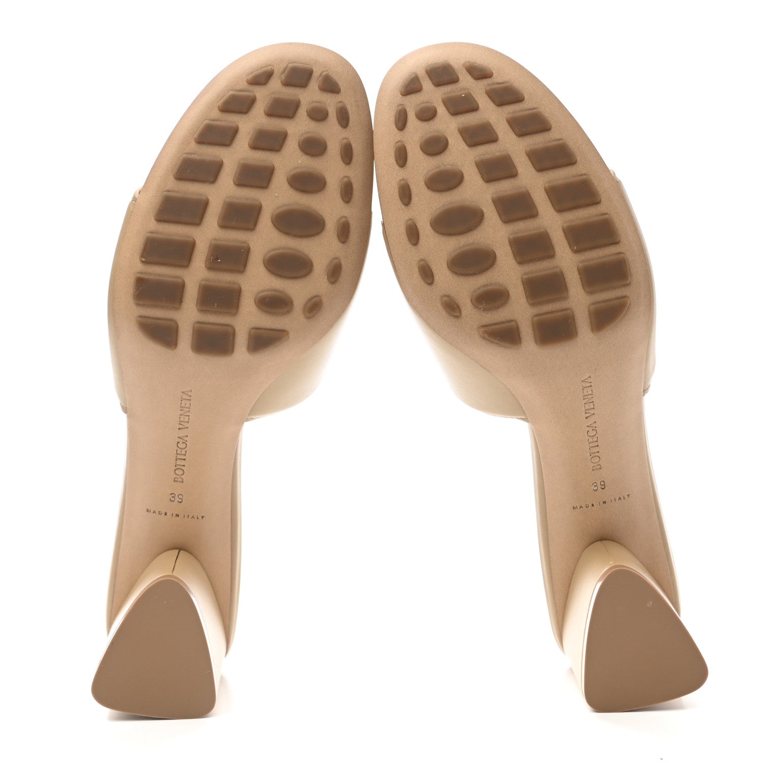 Bottega Veneta Vienna Calfskin The Band Mule Sandals 39 Cane Sugar 5 of 7