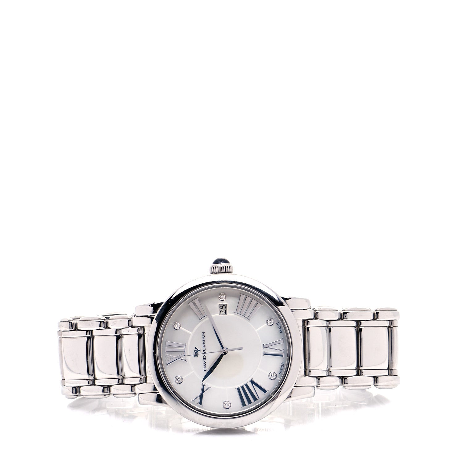 David Yurman Stainless Steel Diamond Mother of Pearl 38mm Classic Quartz Watch 2 of 6