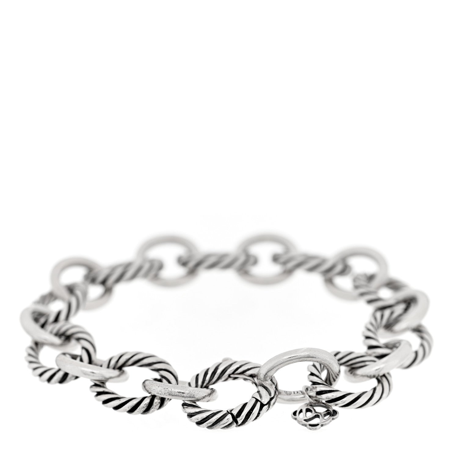 David Yurman Sterling Silver 12mm Large Oval Link Bracelet 2 of 3