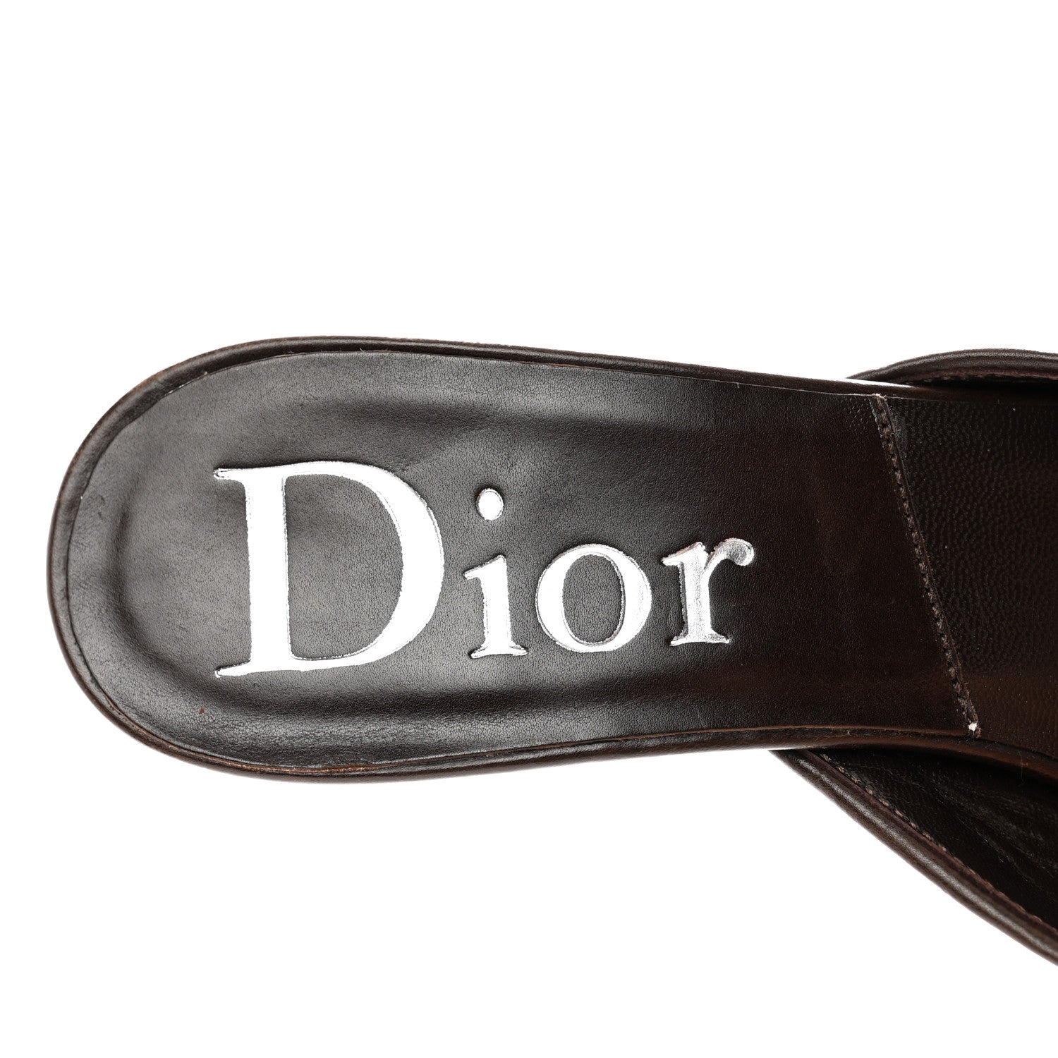 Christian Dior Canvas Monogram Pointed Toe Mules 37 Brown 7 of 7