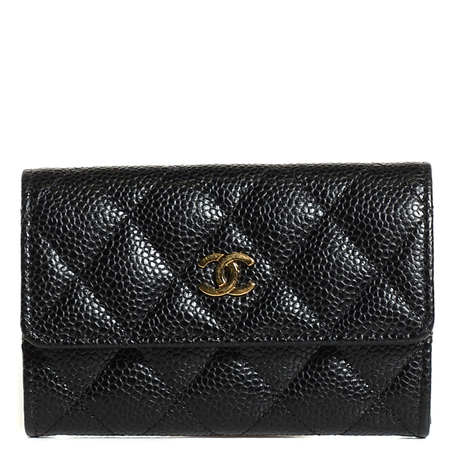 Chanel Caviar Quilted Flap Card Holder Black 1 of 9