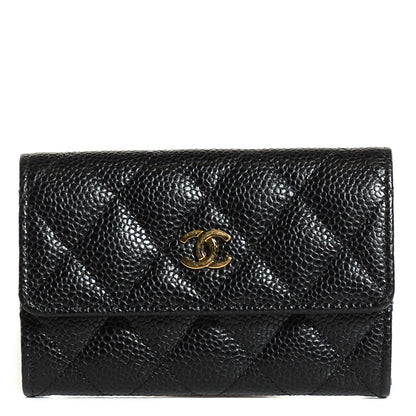 Chanel Caviar Quilted Flap Card Holder Black 1 of 9