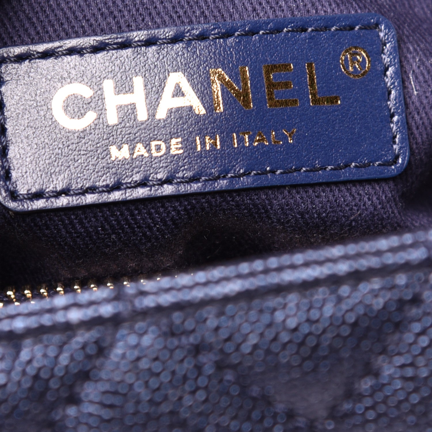 Chanel Iridescent Caviar Quilted Small Coco Handle Flap Dark Blue 6 of 9