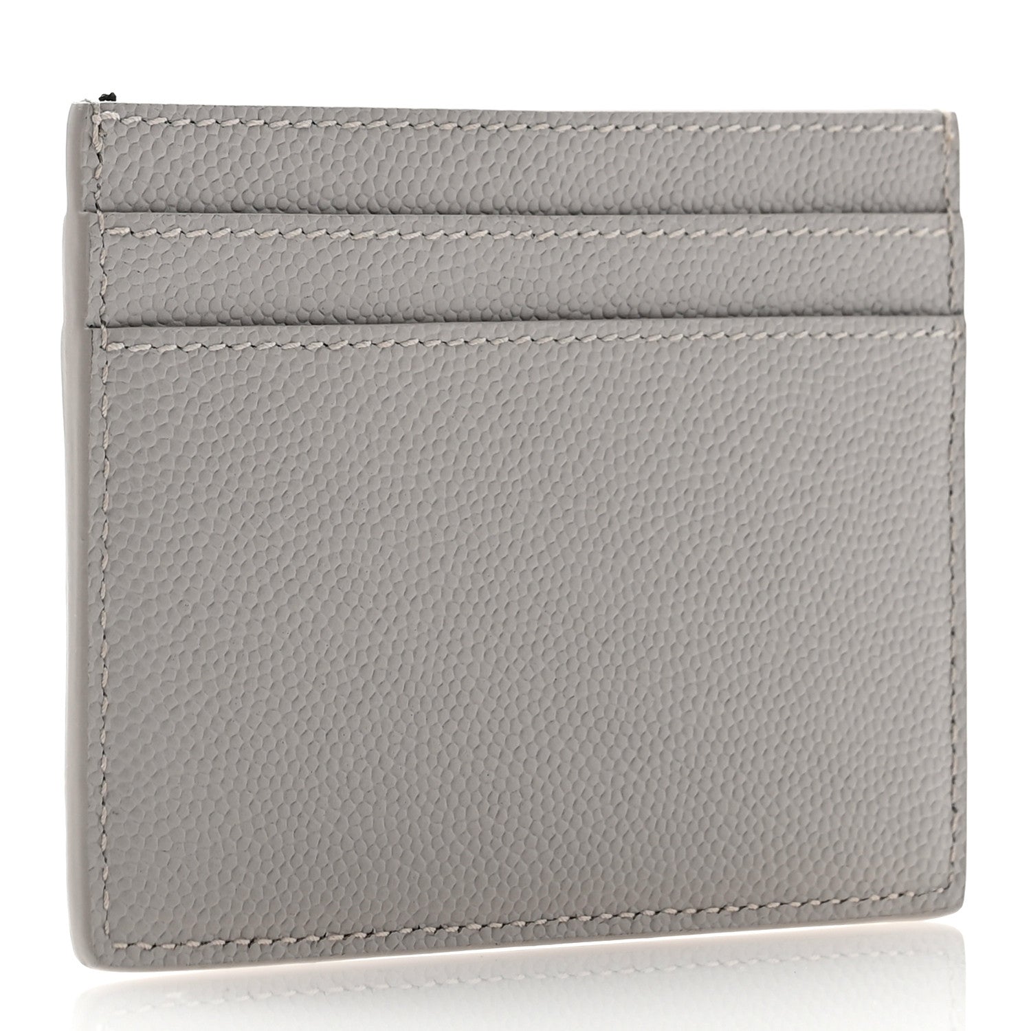 Saint Laurent Grain De Poudre Card Case Granite 3 of 7