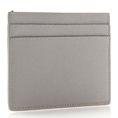 Saint Laurent Grain De Poudre Card Case Granite 3 of 7