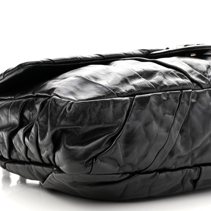 Chanel Glazed Calfskin Twisted Maxi Flap Black 9 of 10