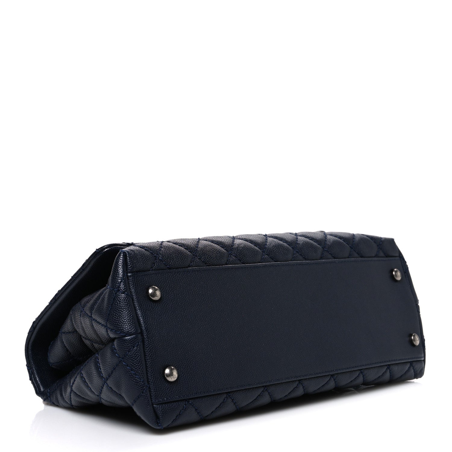 Chanel Caviar Quilted Small Coco Handle Flap Navy 4 of 10