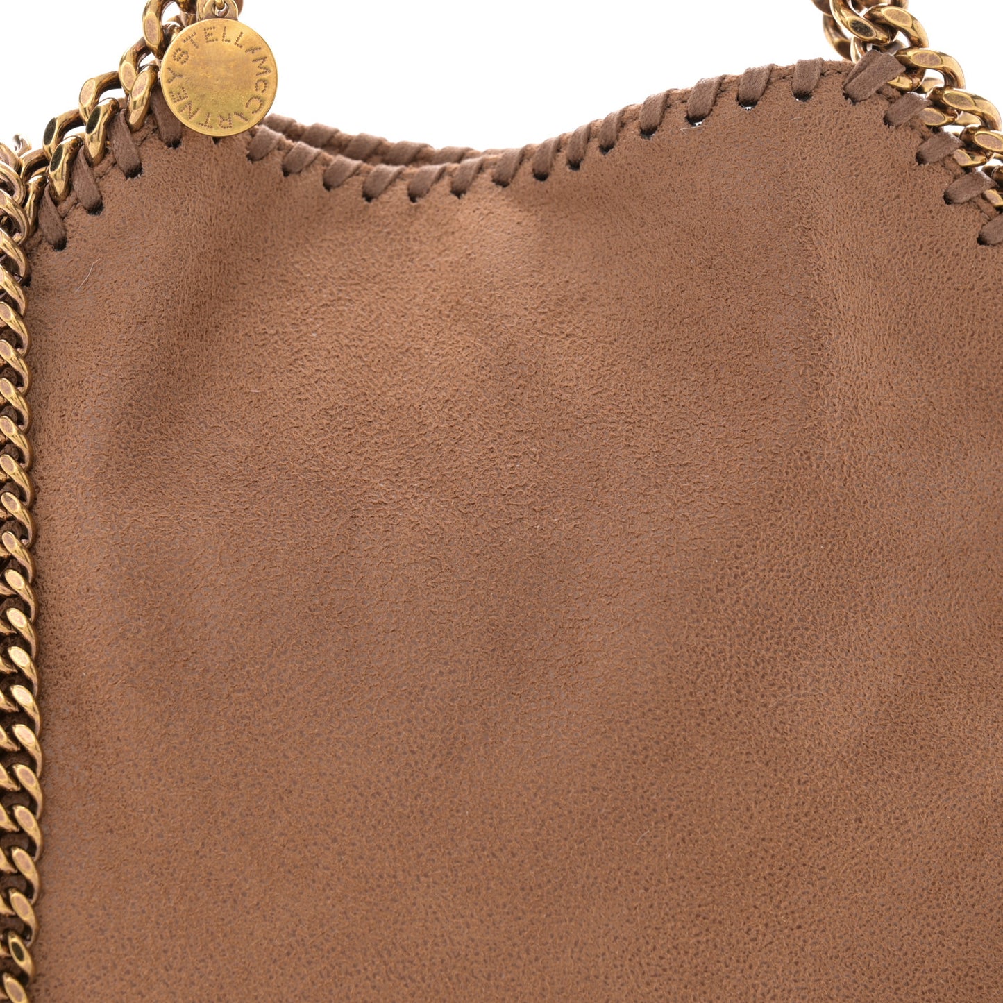 Shaggy Deer Mini Falabella Fold Over Tote Beige