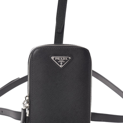 Prada Saffiano Harness Crossbody Bag Black 9 of 9