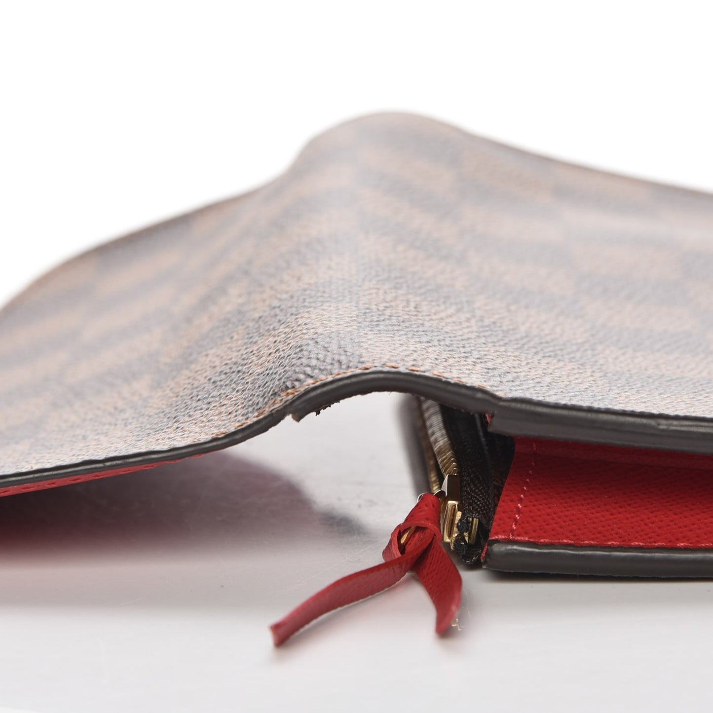 Damier Ebene Emilie Wallet Red