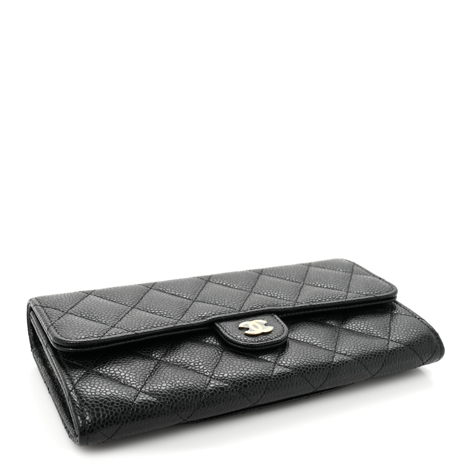 Chanel Caviar Quilted Large Flap Wallet Black 4 of 18