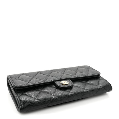 Chanel Caviar Quilted Large Flap Wallet Black 4 of 18
