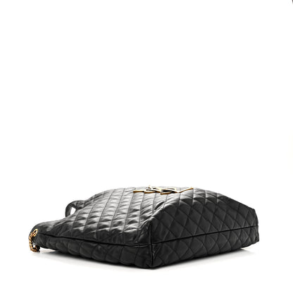 Saint Laurent Lambskin Quilted Maxi Icare Shopping Tote Black 4 of 10