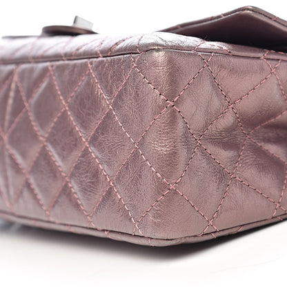 Chanel Metallic Aged Calfskin Quilted 2.55 Reissue 226 Flap Rose Fonce 12 of 13