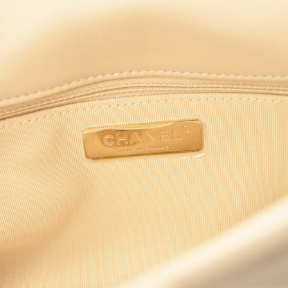 Chanel Lambskin Quilted Large Chanel 19 Flap Beige 6 of 11
