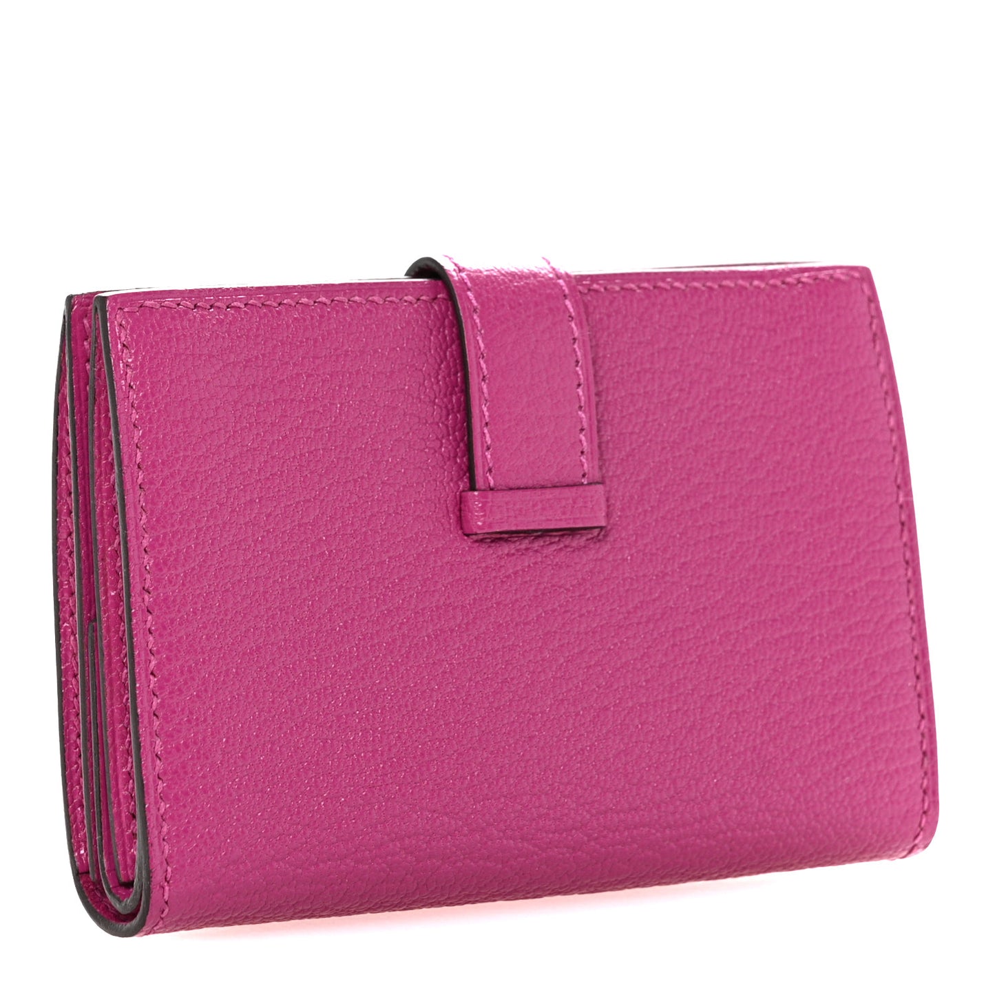 Chevre Mysore Mini Bearn Wallet Rose Pourpre