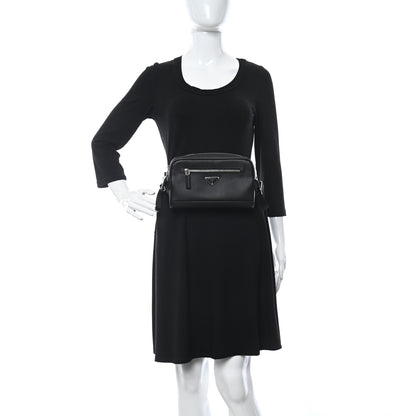 Prada Saffiano Travel Belt Bag Black 2 of 10