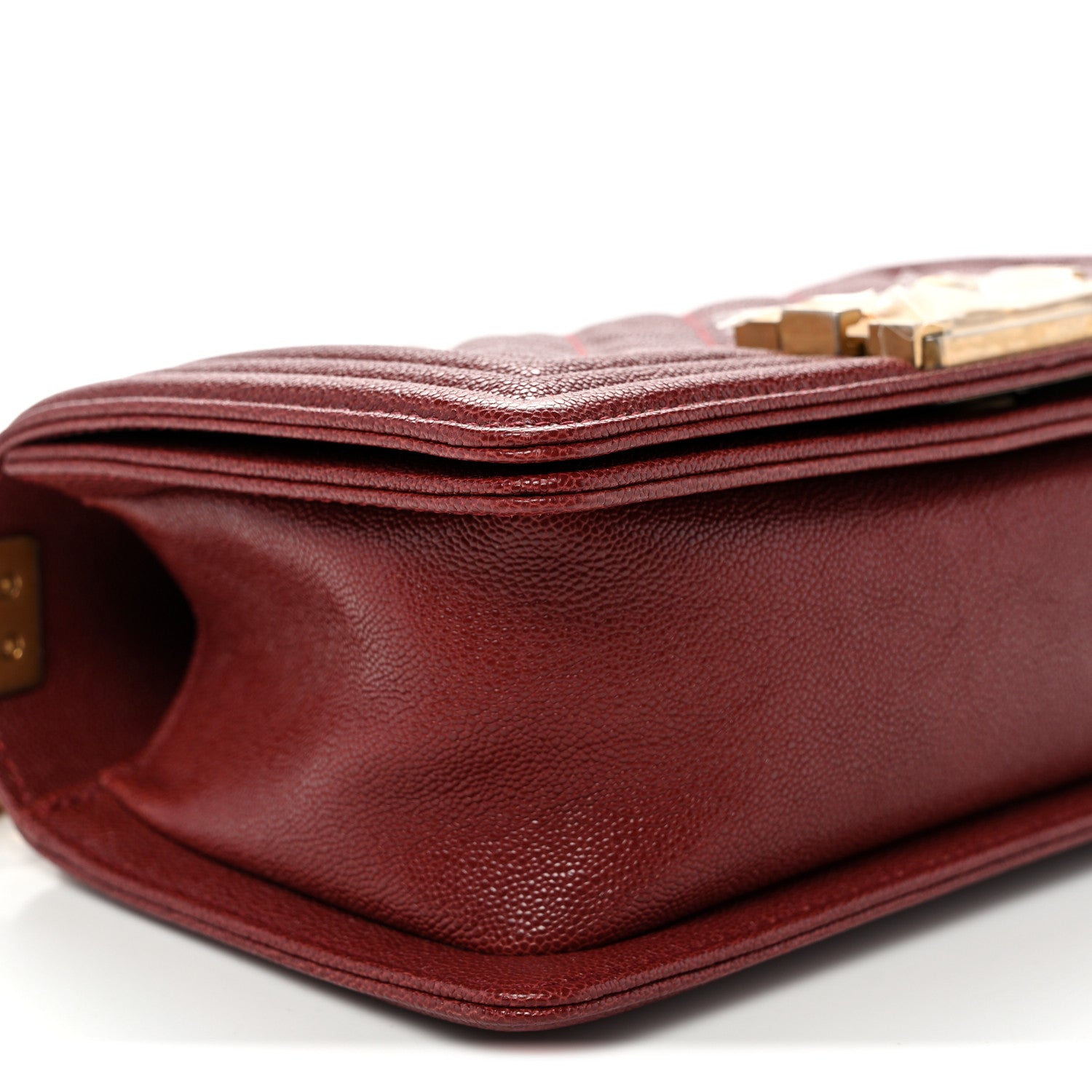 Chanel Caviar Quilted Small Boy Flap Burgundy 9 of 10