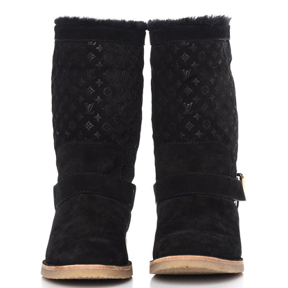 Louis Vuitton Suede Shearling Fauvist Boots 39 Black 2 of 11