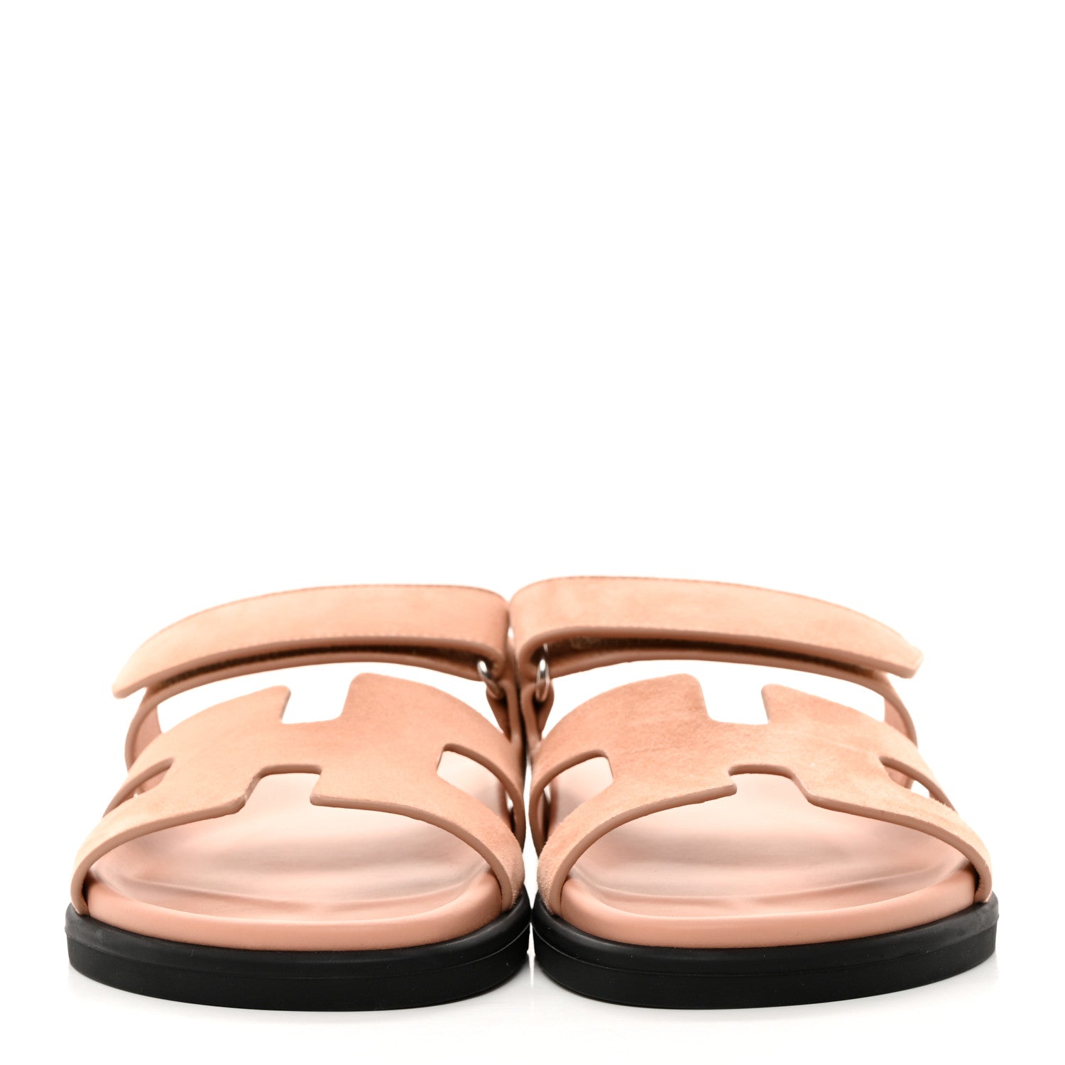 Hermes Suede Goatskin Womens Chypre Sandals 38 Nude 2 of 9