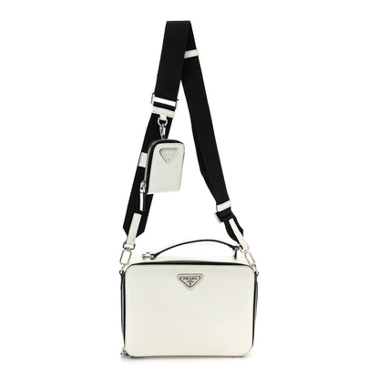 Prada Spazzolato Medium Brique Crossbody Bag White 1 of 11