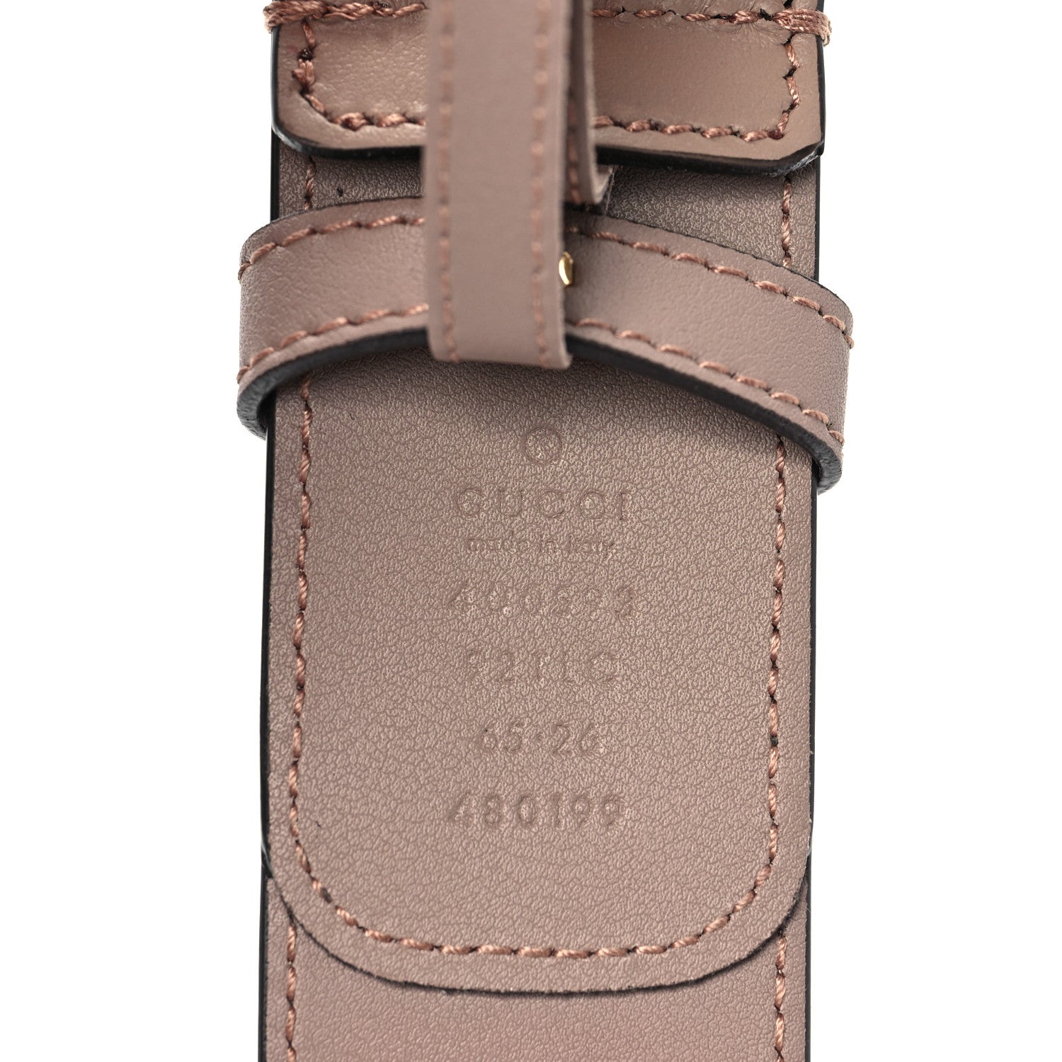 Gucci GG Supreme Monogram Matte Plutone Calfskin Double G 40mm Belt 75 30 Beige Ebony Porcelain Rose 3 of 4